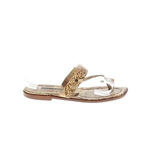 Gold Patterned Sandals